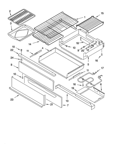Drawer & broiler parts, miscellaneous parts
