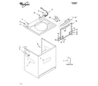 Whirlpool GST9679LW1 top and cabinet parts diagram