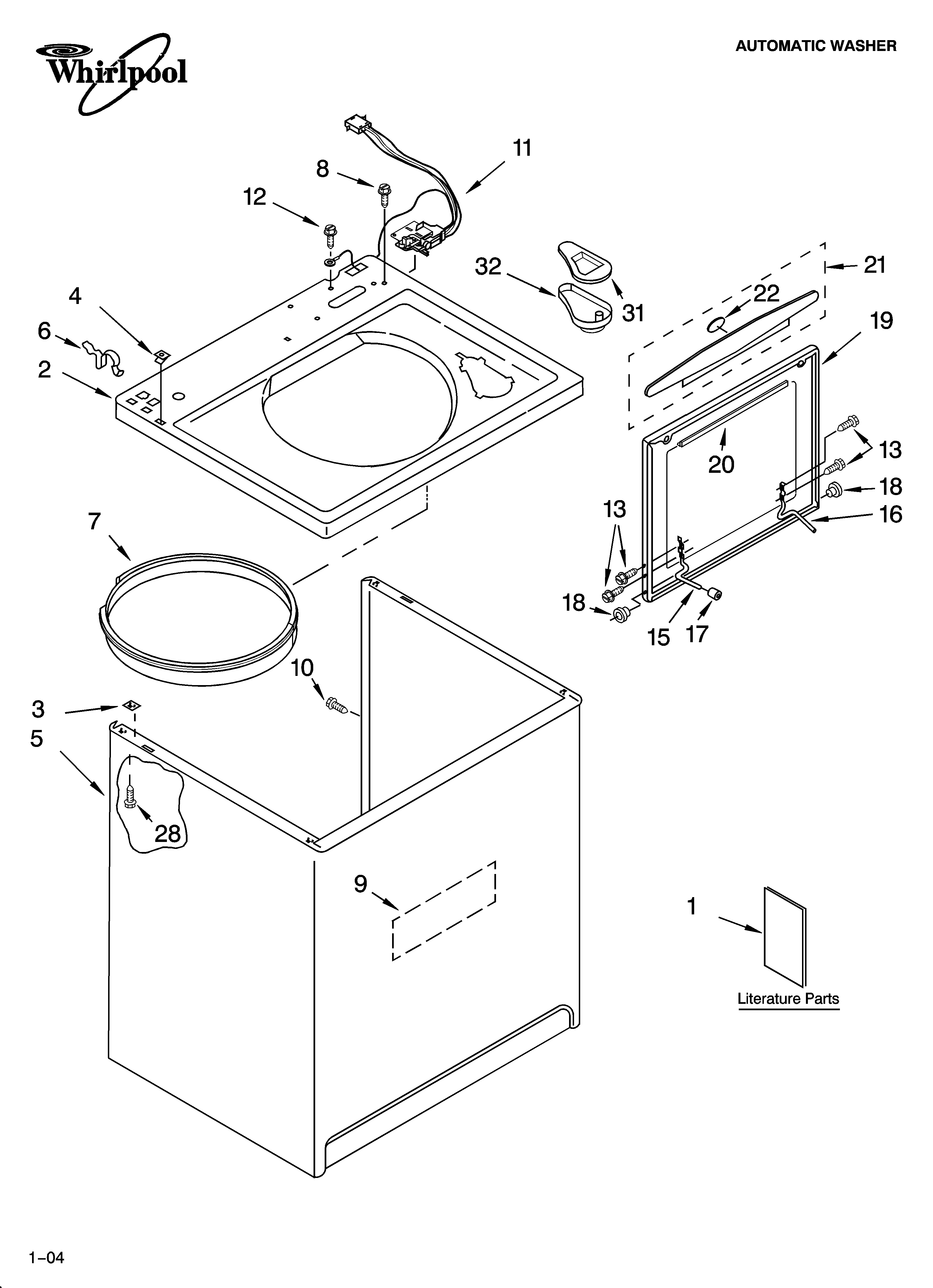 TOP AND CABINET PARTS