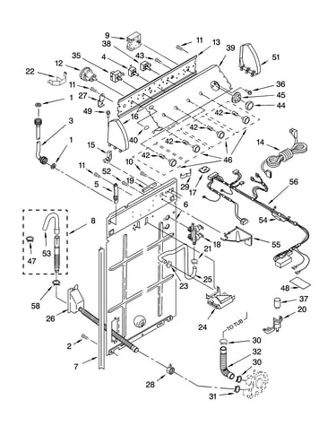 Controls and rear panel parts