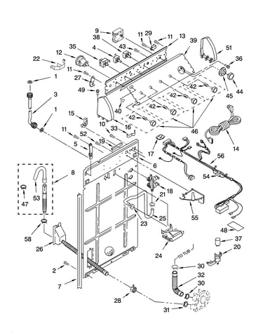 Controls and rear panel parts