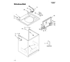 KitchenAid KAWS750LQ0 top and cabinet parts diagram
