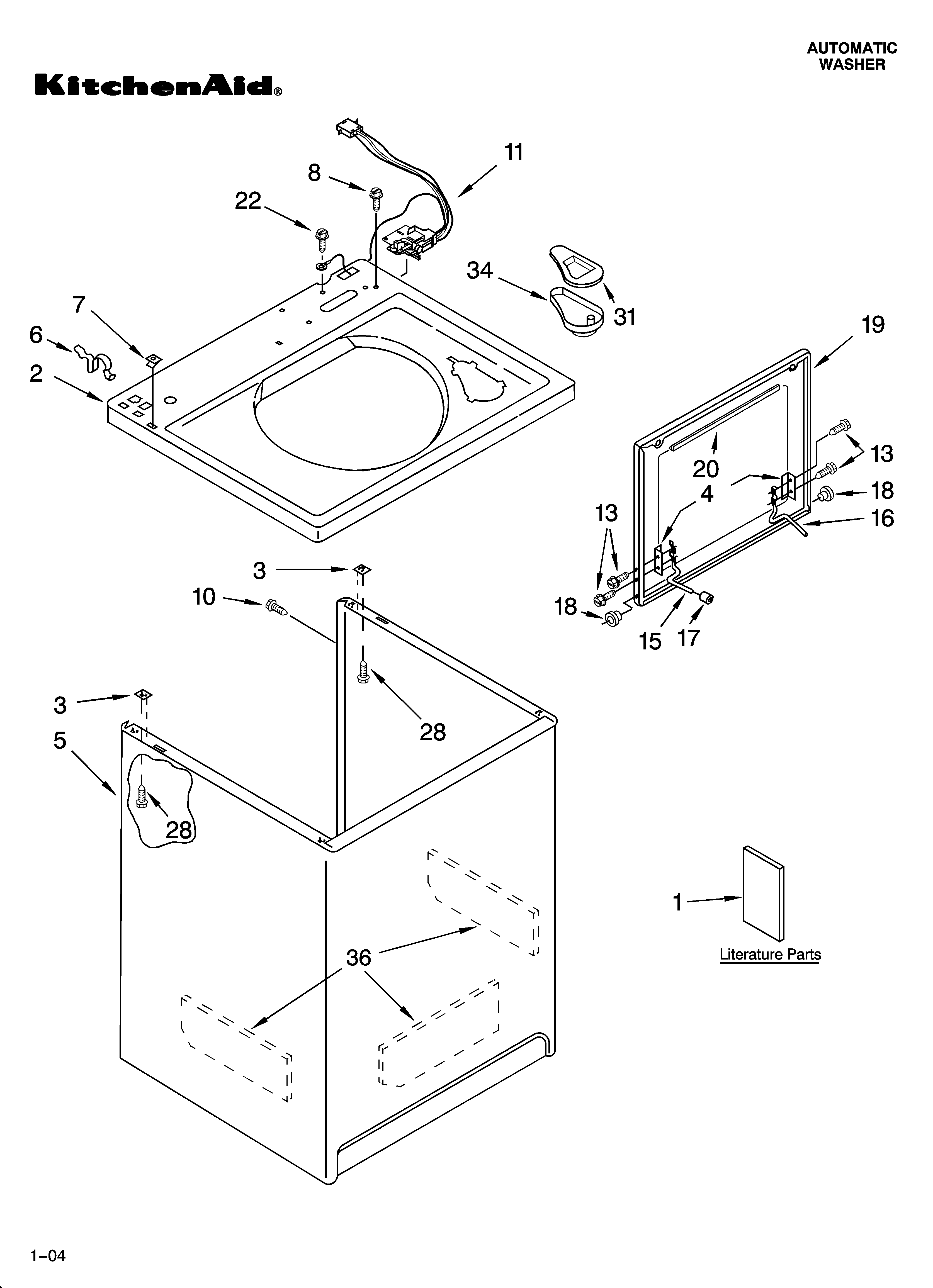 Top and cabinet parts