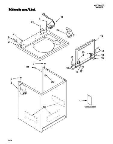Top and cabinet parts