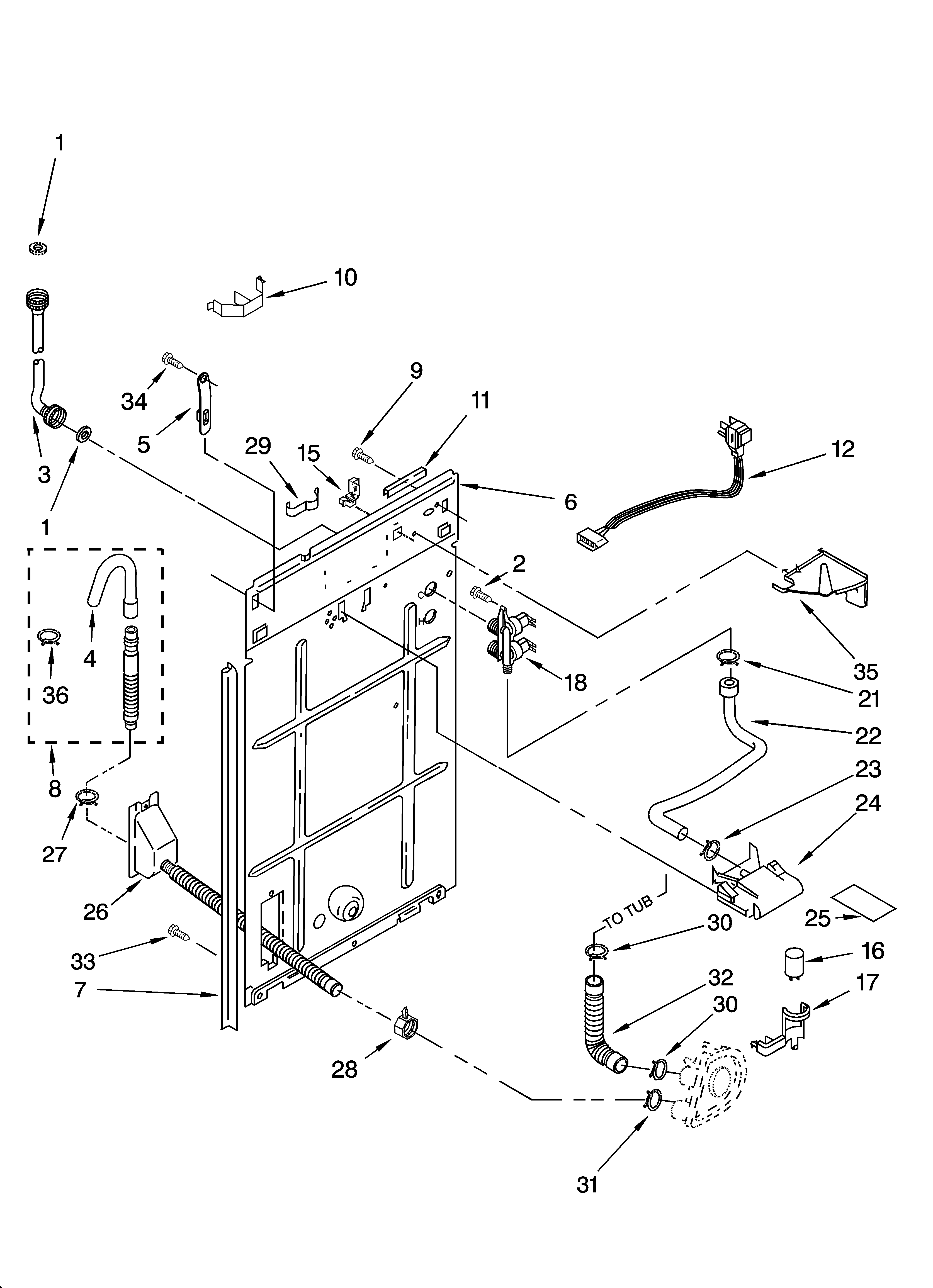 Rear panel parts