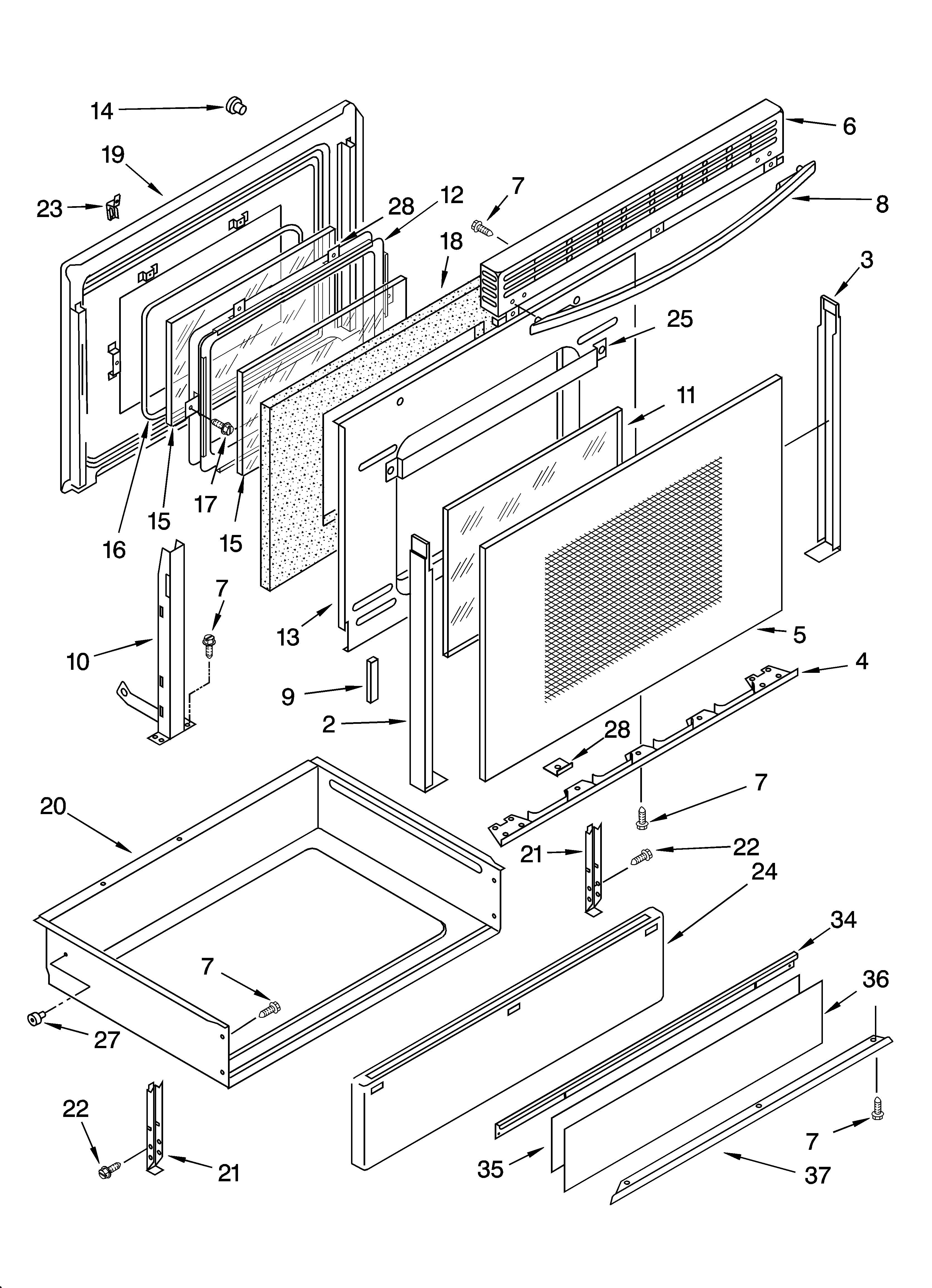 Door and drawer parts