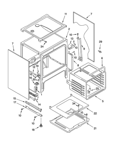 Oven chassis parts