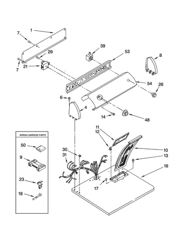 Top and console parts