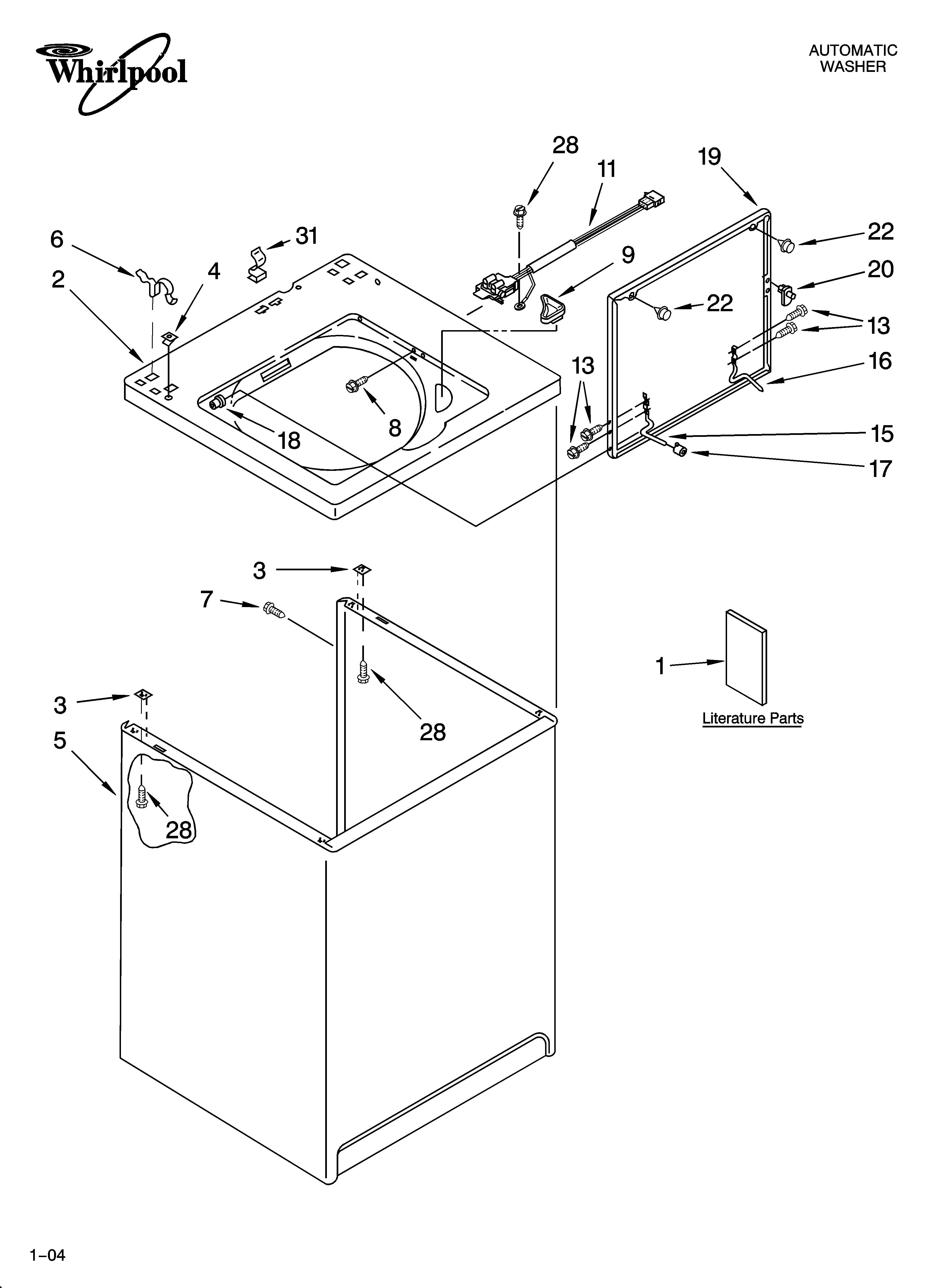 Top and cabinet parts