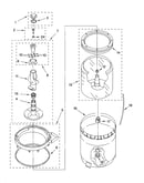 Agitator, basket and tub parts