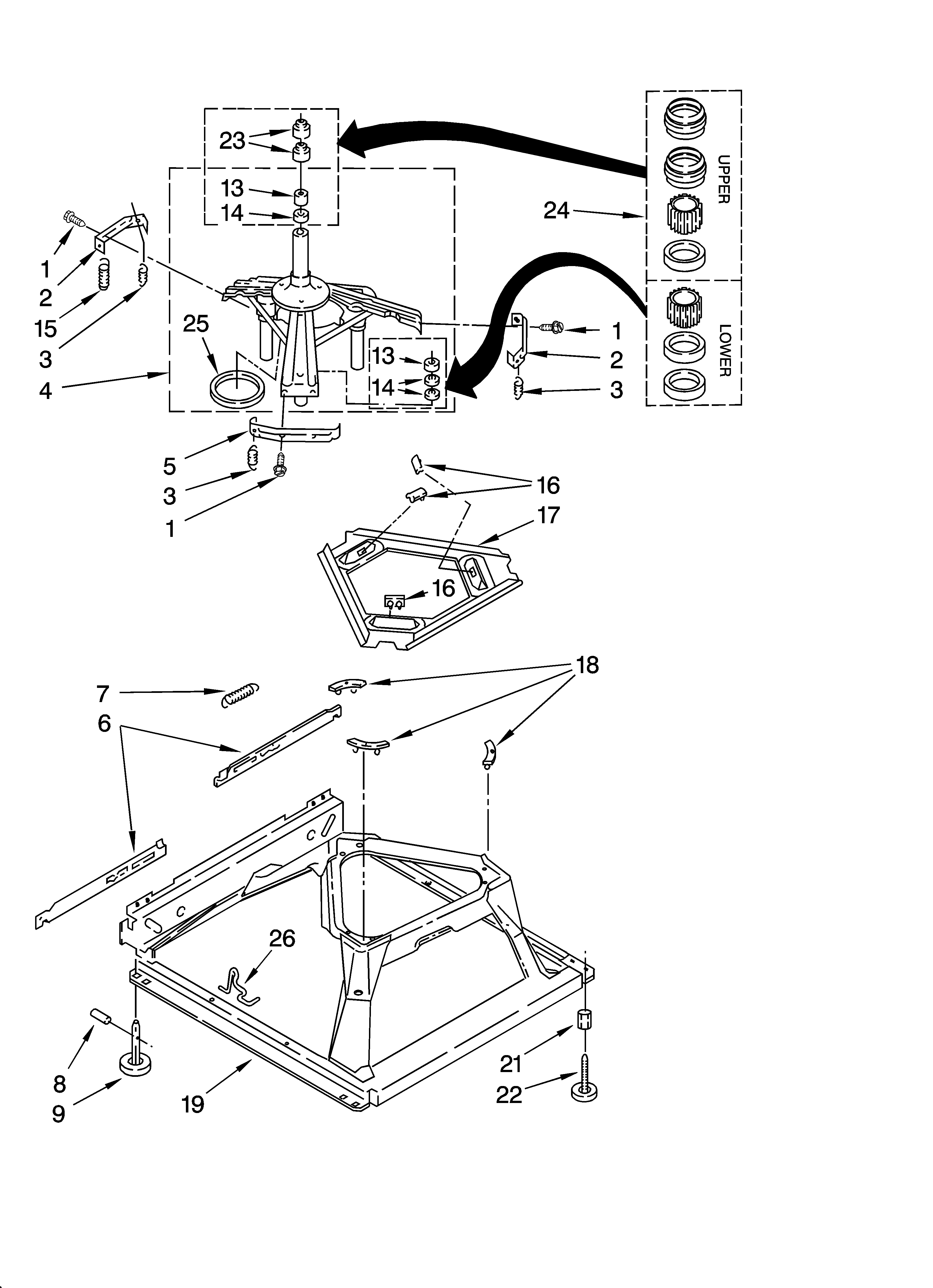 Machine base parts