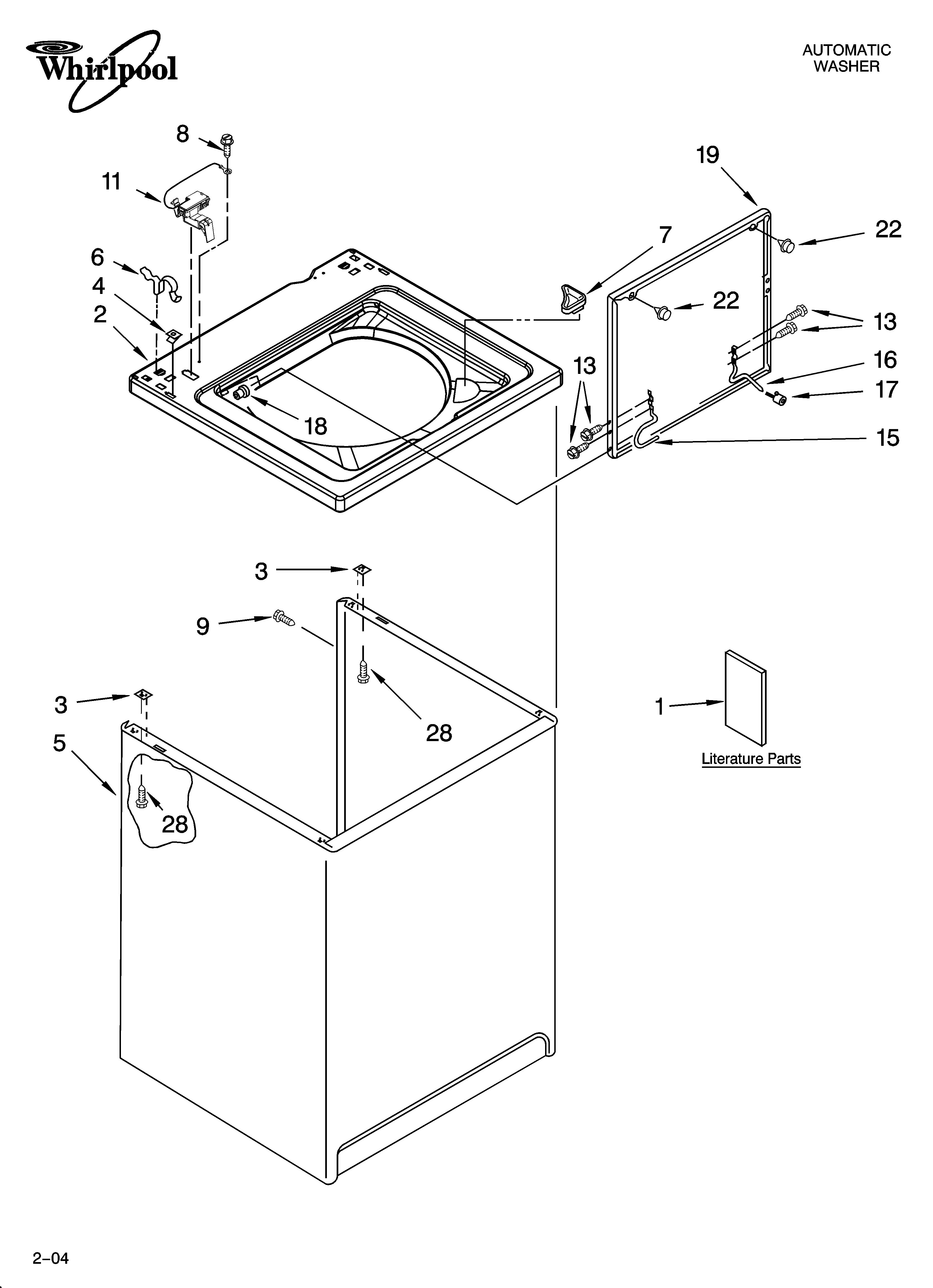 TOP AND CABINET PARTS