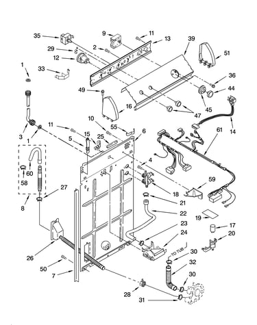 Controls and rear panel parts