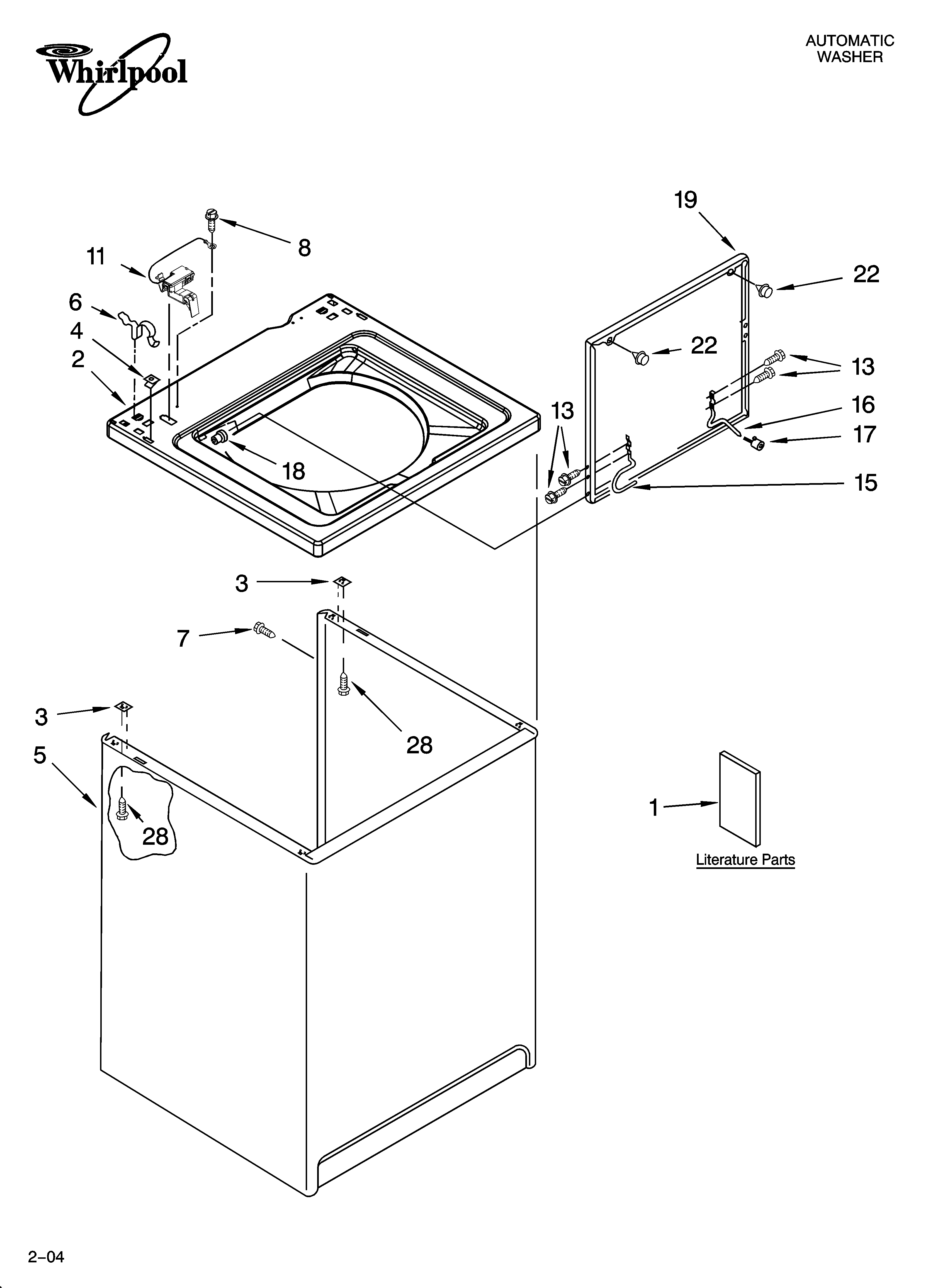 Top and cabinet parts