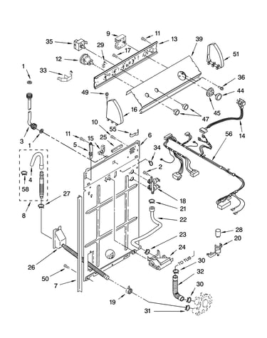 Control and rear panel parts
