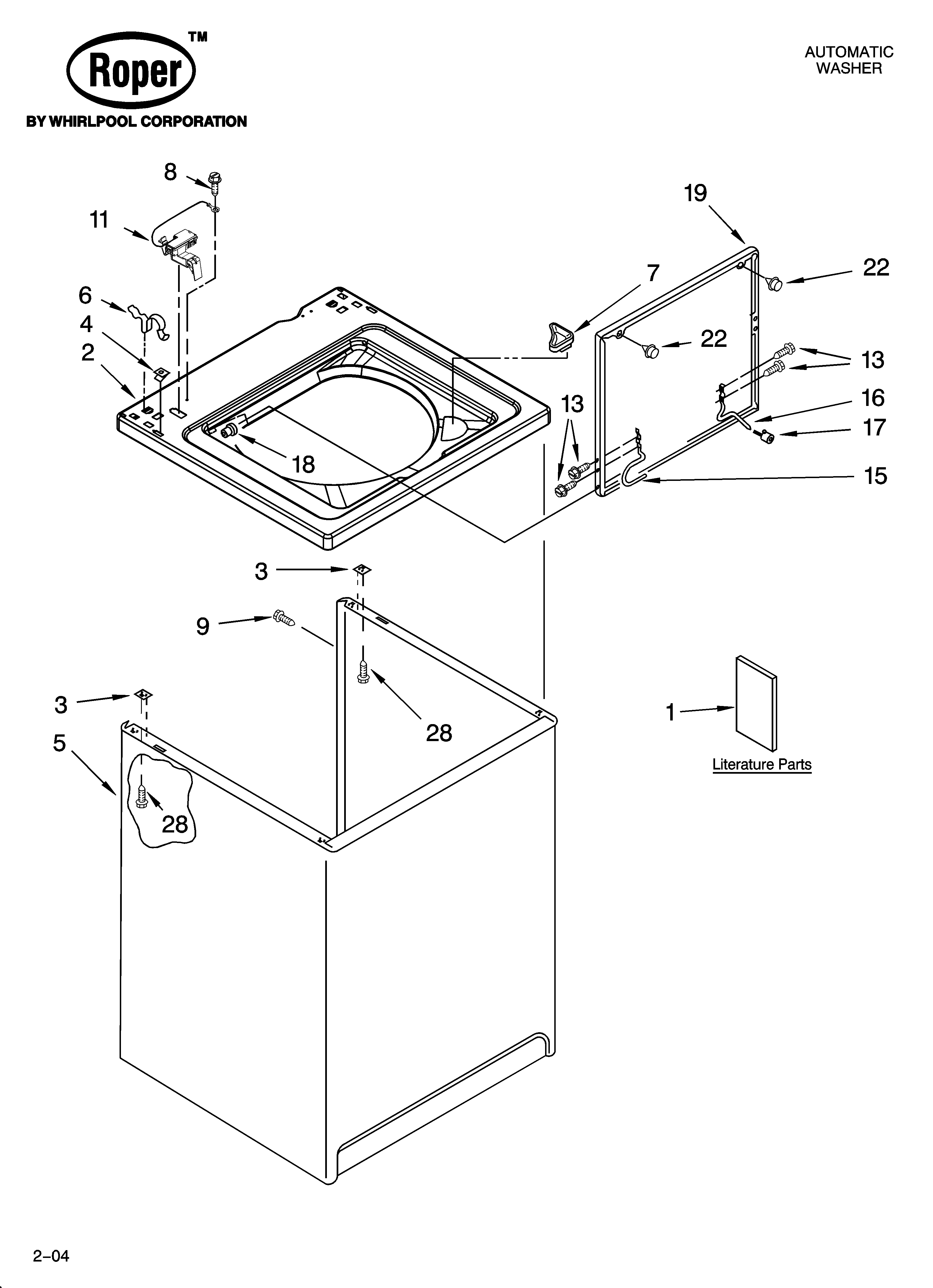 TOP AND CABINET PARTS