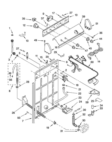 Controls and rear panel parts