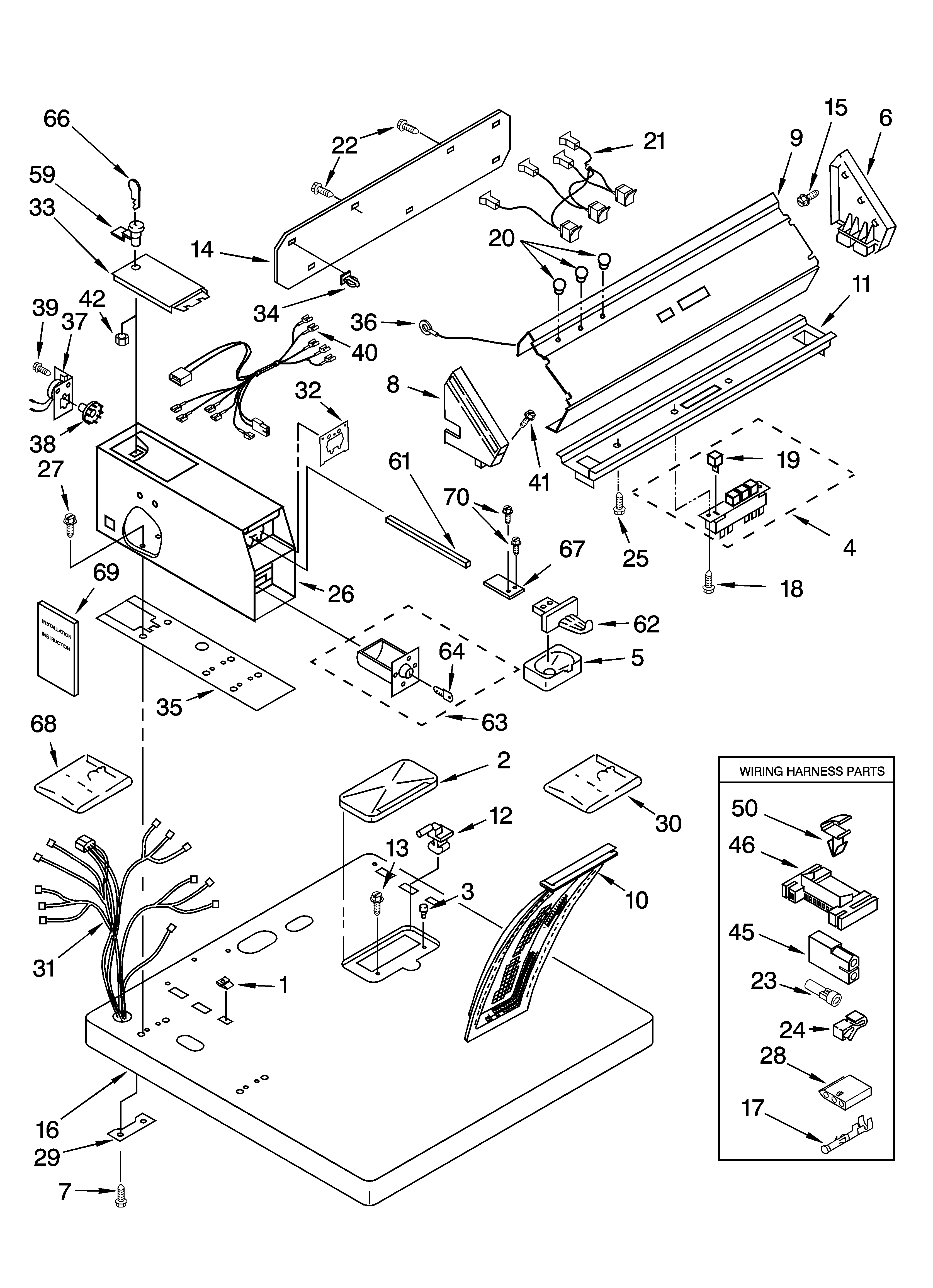 Top and console parts