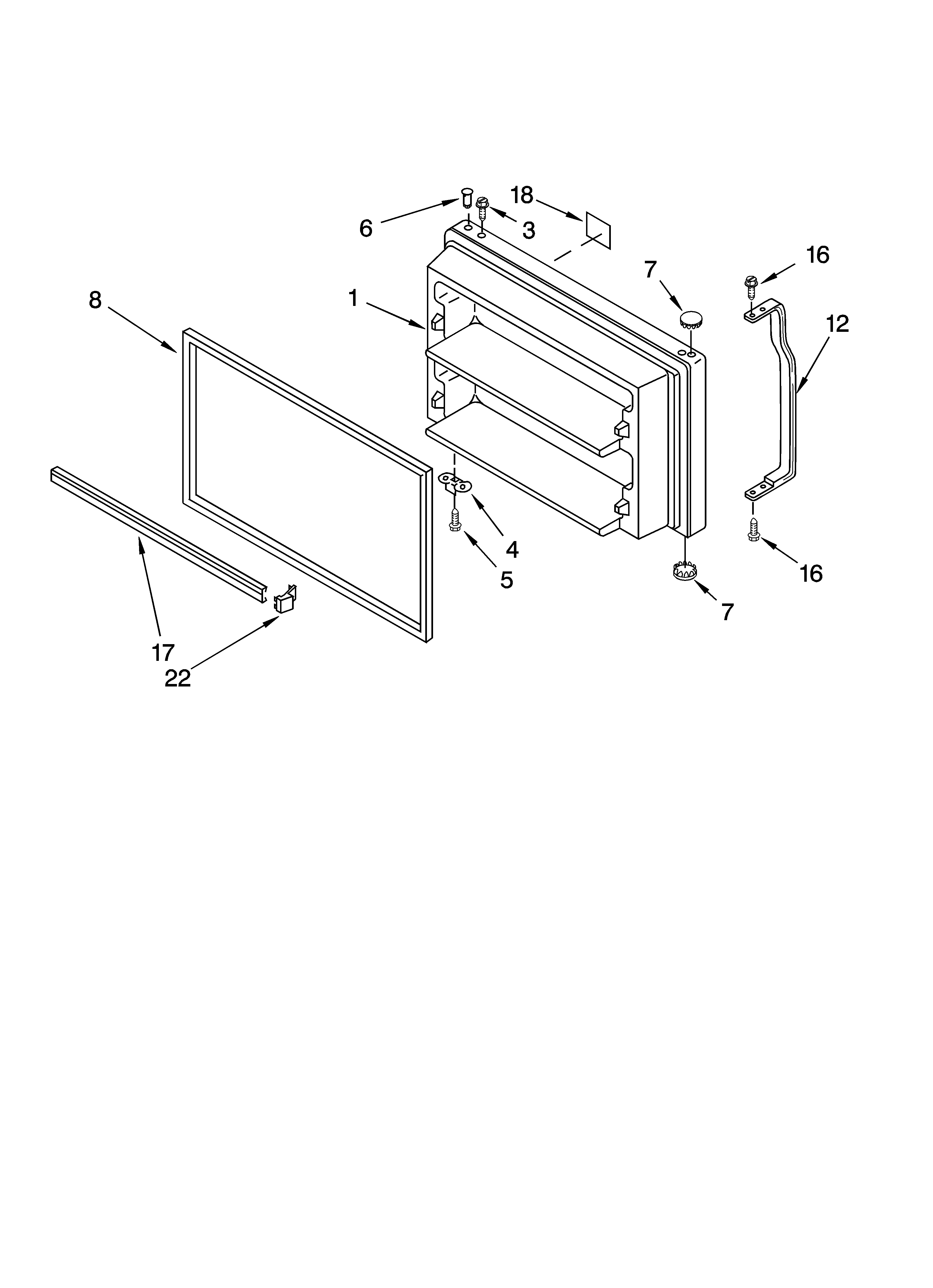 Freezer door parts