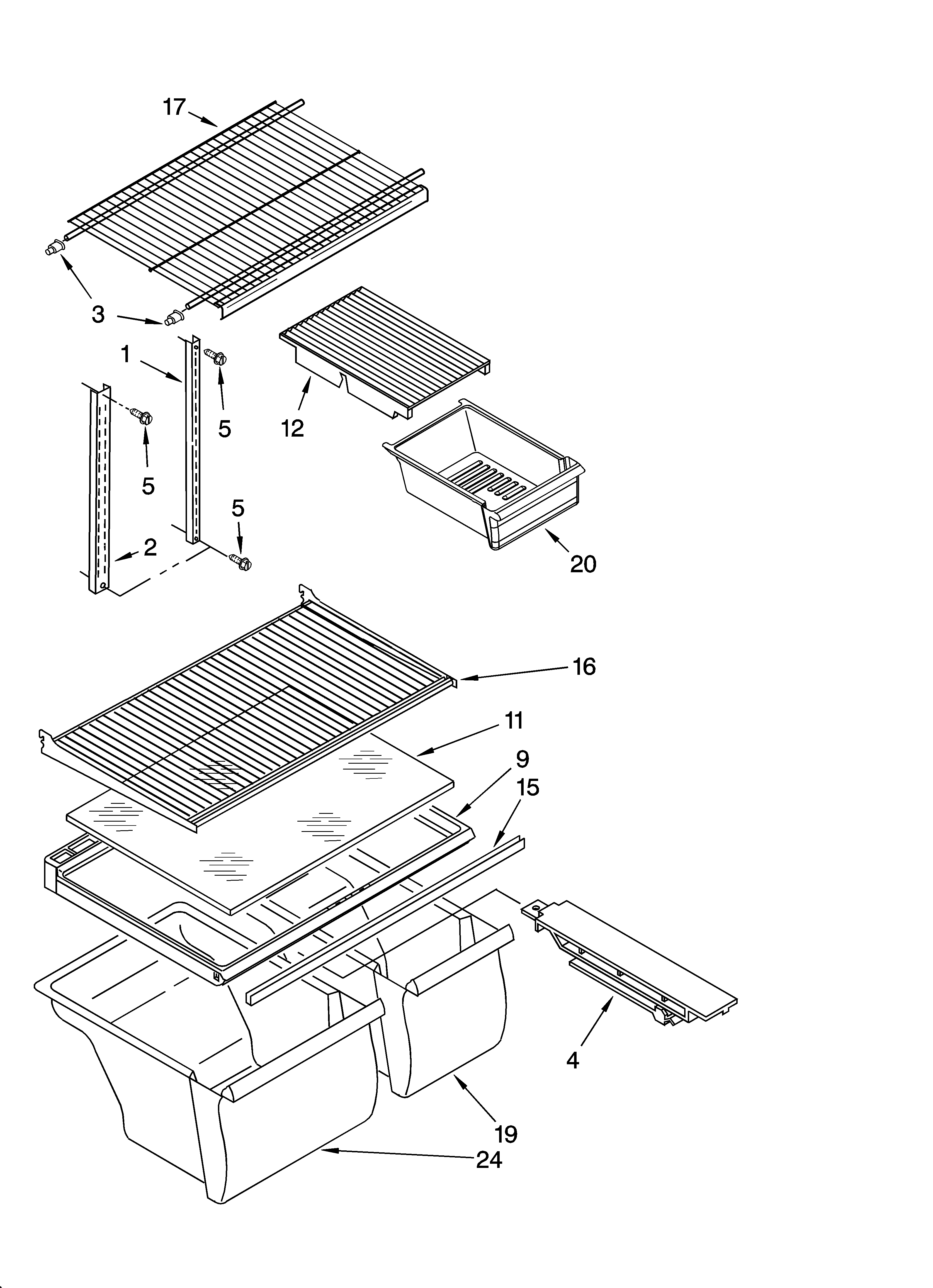 Shelf parts