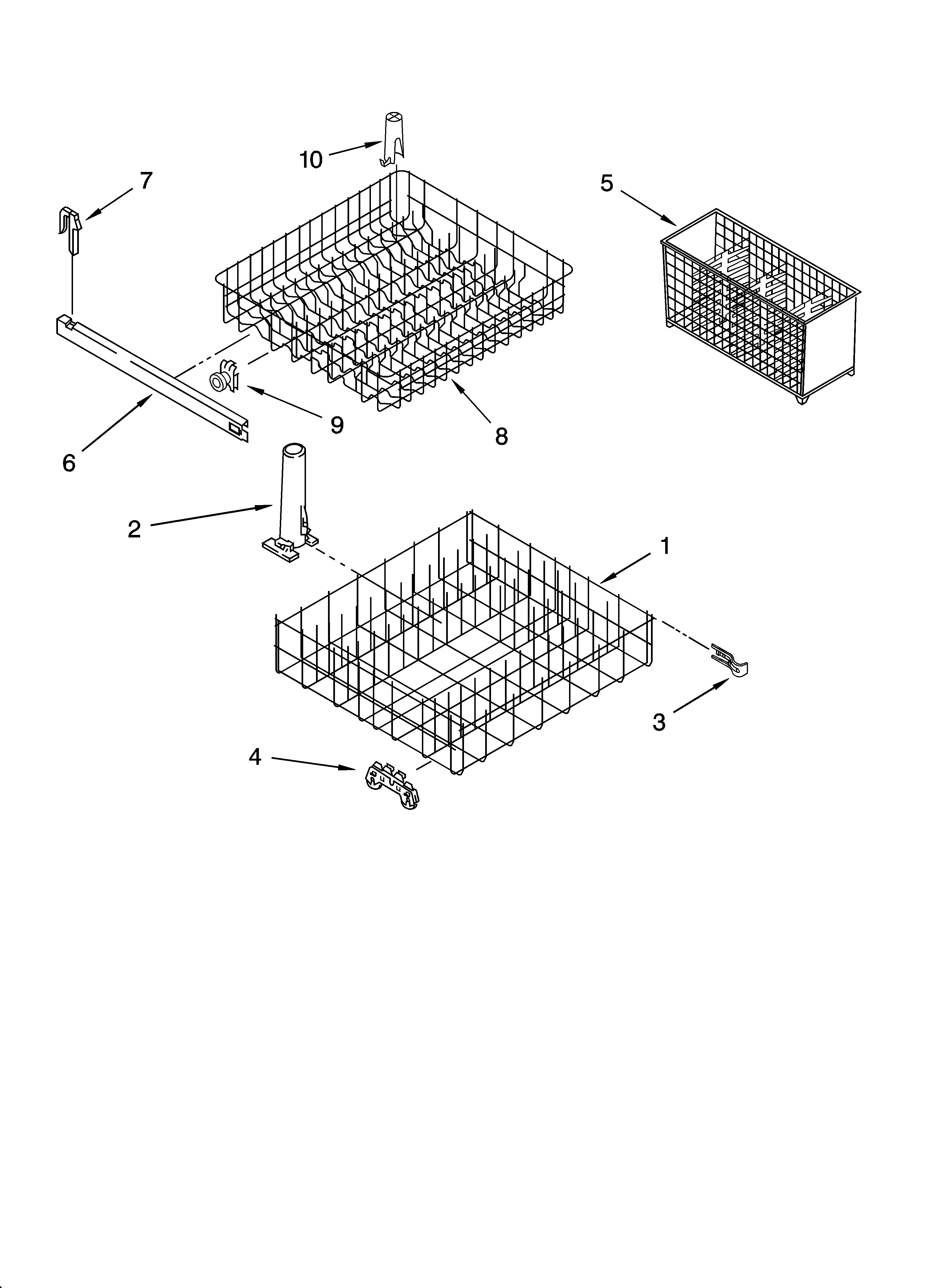 Dishrack parts, miscellaneous parts