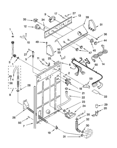 Controls and rear panel parts