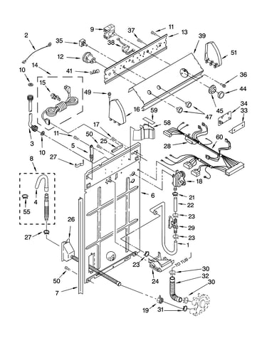 Controls and rear panel parts