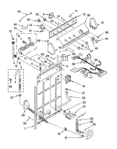 Controls and rear panel parts
