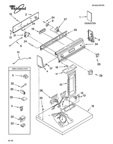 Top and console parts
