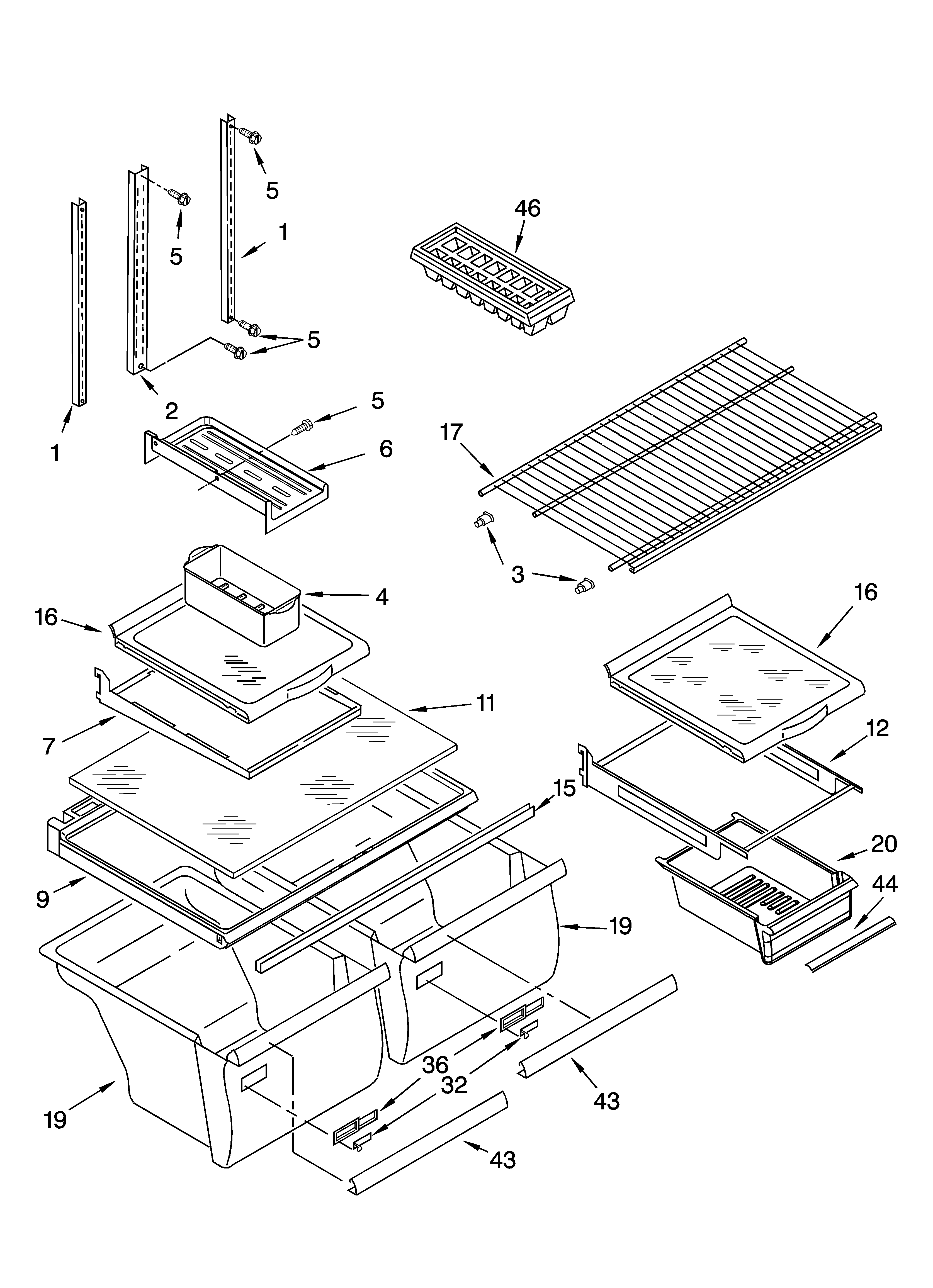 Shelf parts