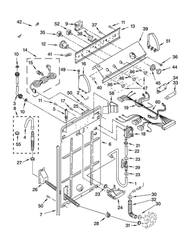 Controls and rear panel parts