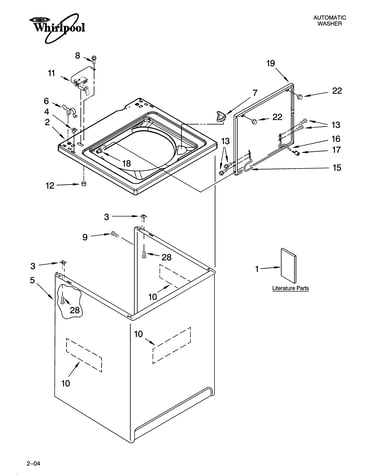 Top and cabinet parts