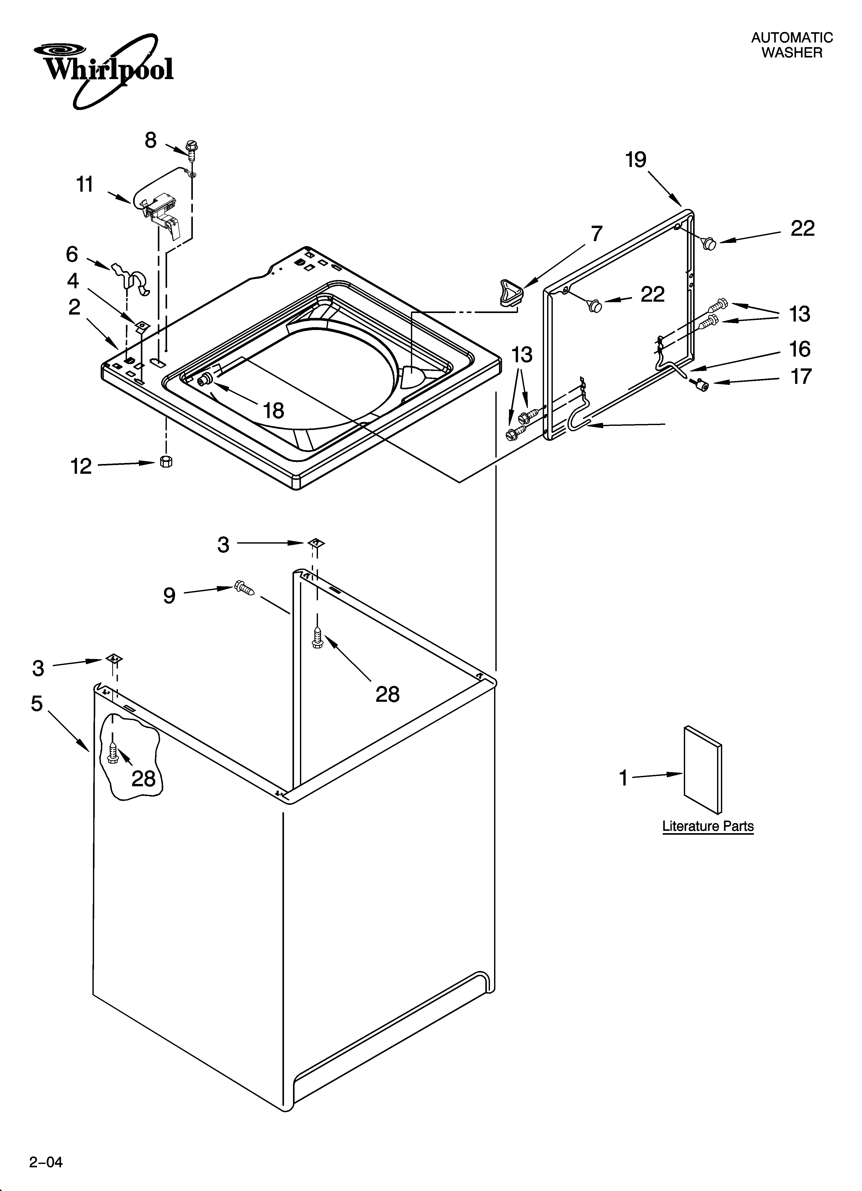 Top and cabinet parts