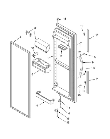 Refrigerator door parts
