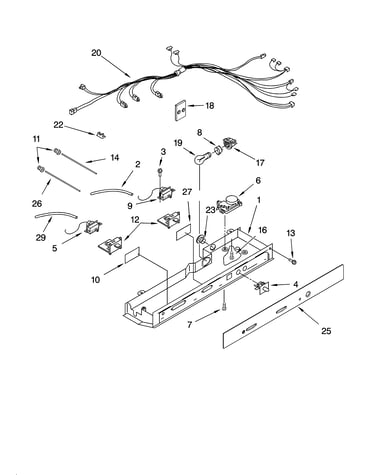 Control parts, parts not illustrated