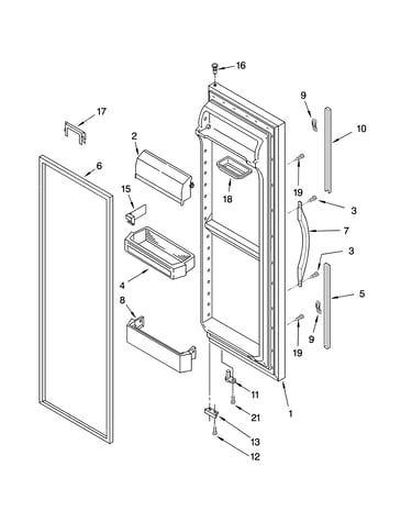 Refrigerator door parts
