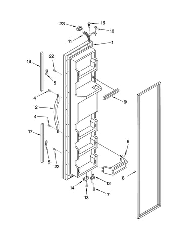 Freezer door parts