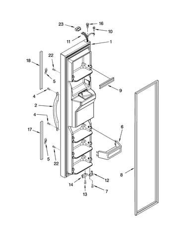 Freezer door parts