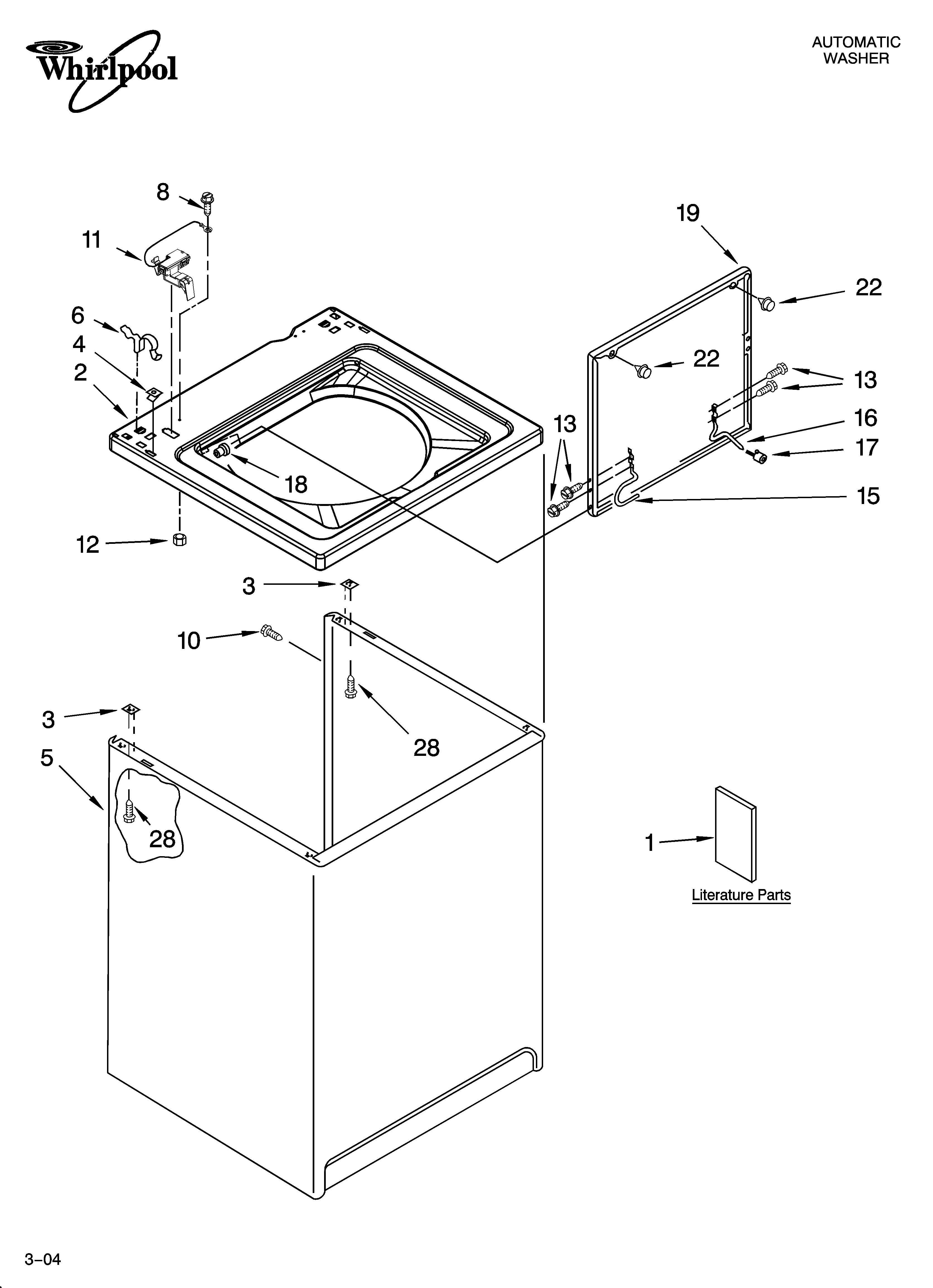 TOP AND CABINET PARTS