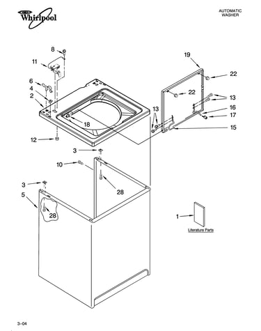 Top and cabinet parts