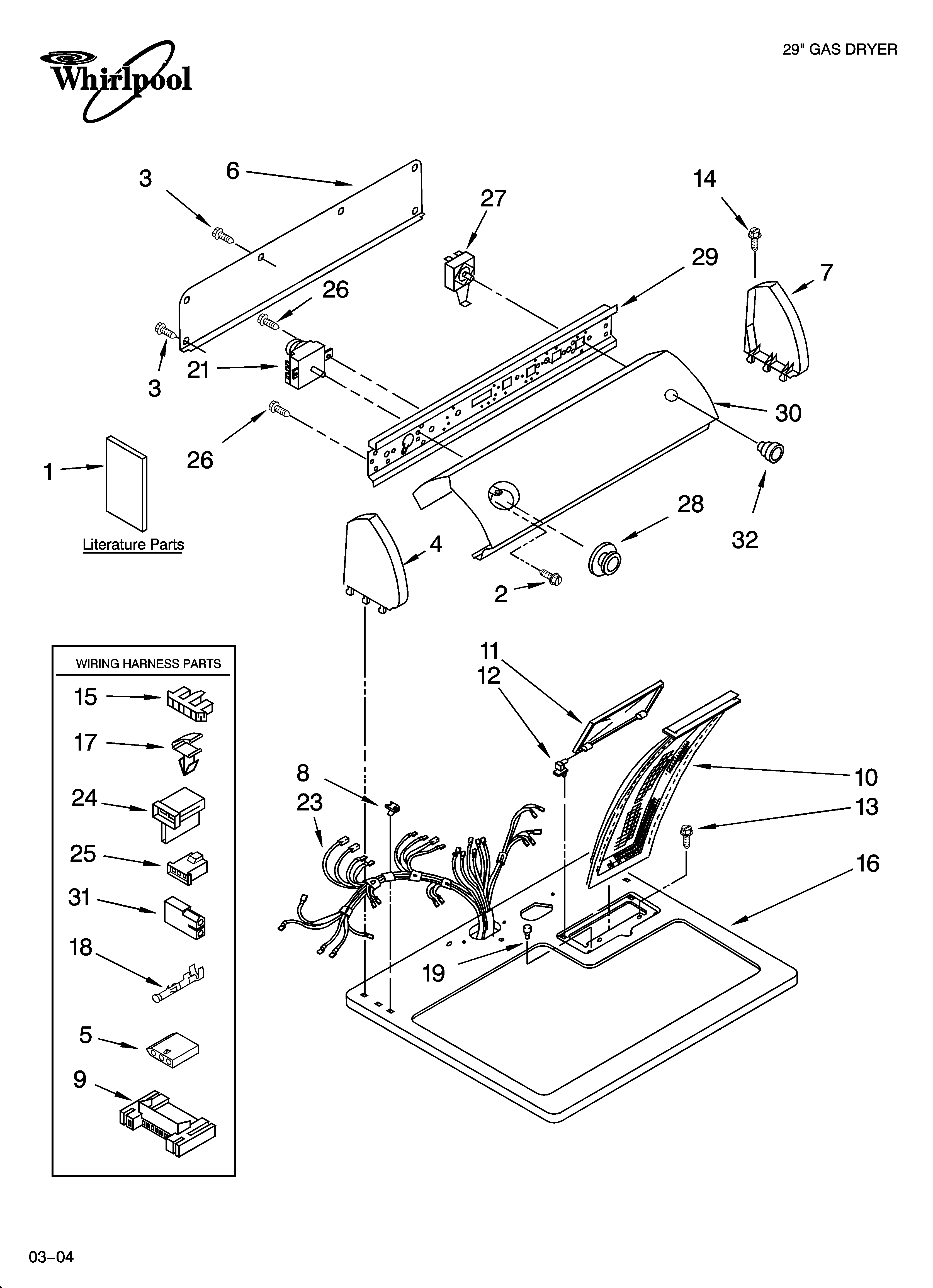 Top and console parts