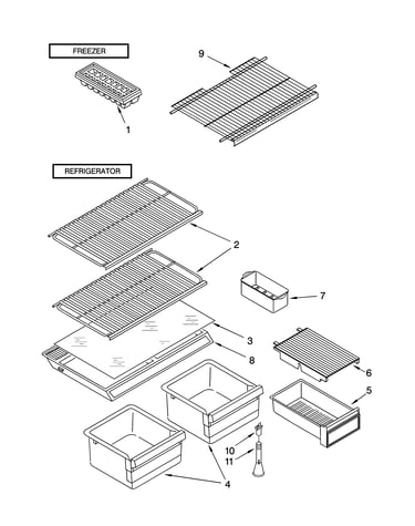 Shelf parts, optional parts