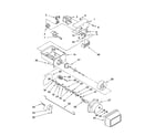 Whirlpool BRS70YRANA01 motor and ice container parts diagram
