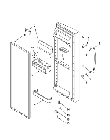 Refrigerator door parts