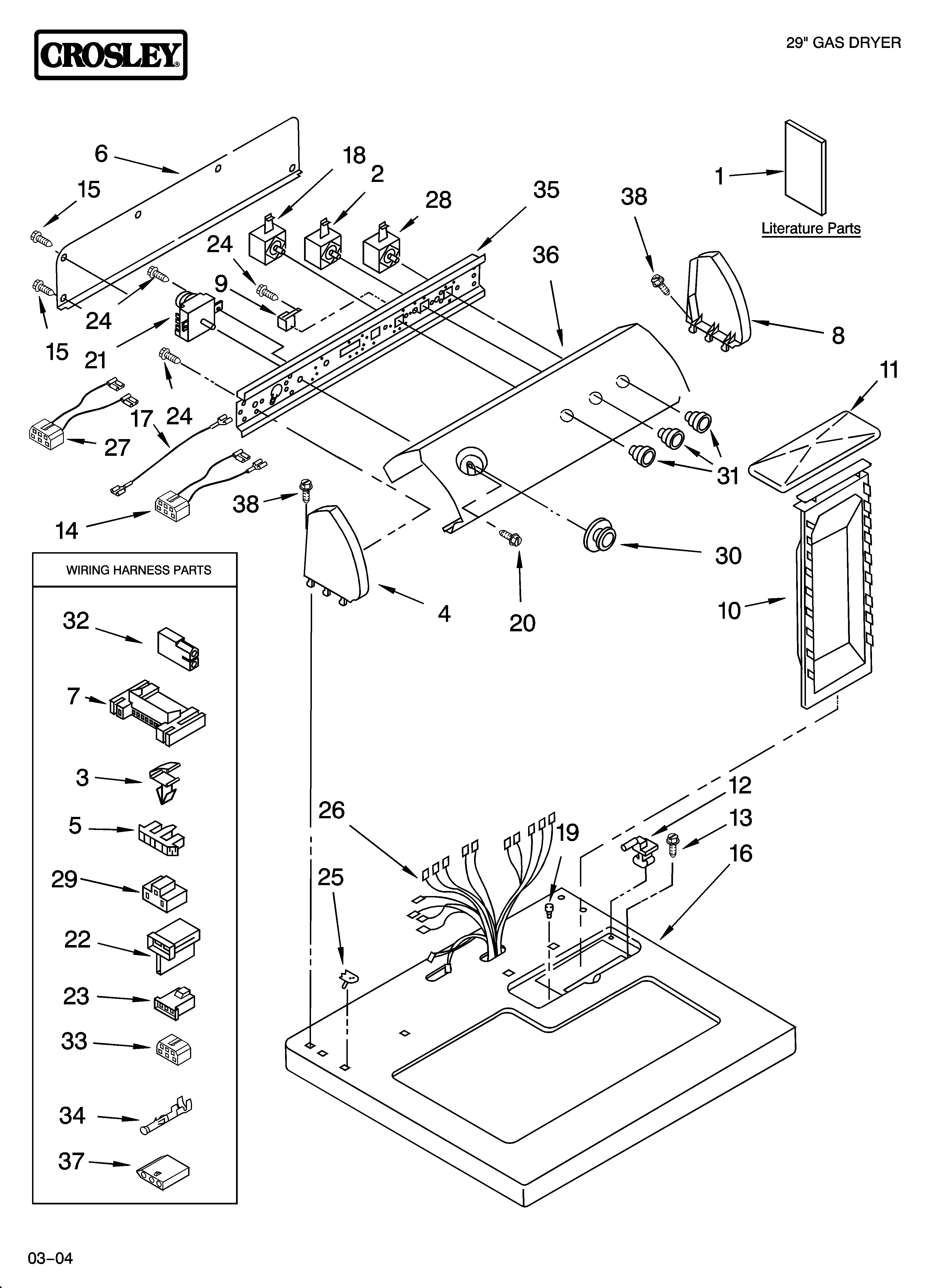 Top and console parts