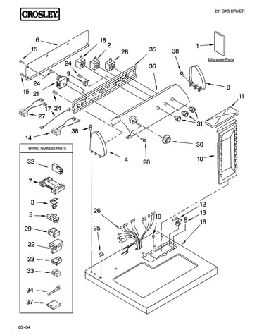 Top and console parts