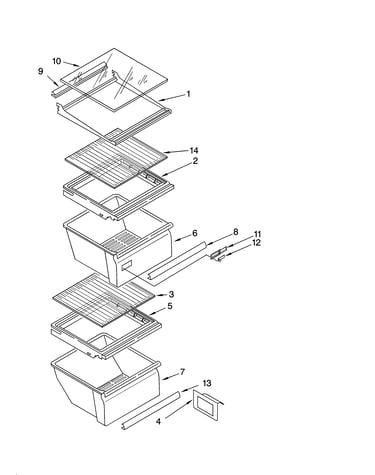 Refrigerator shelf parts