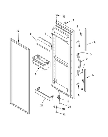 Refrigerator door parts