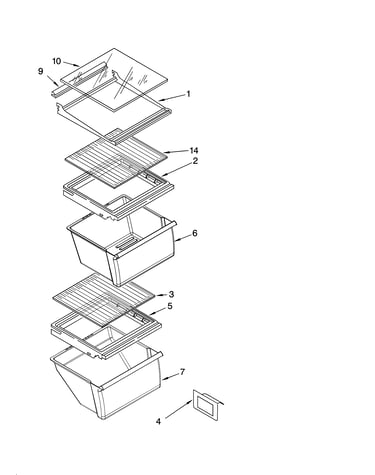 Refrigerator shelf parts