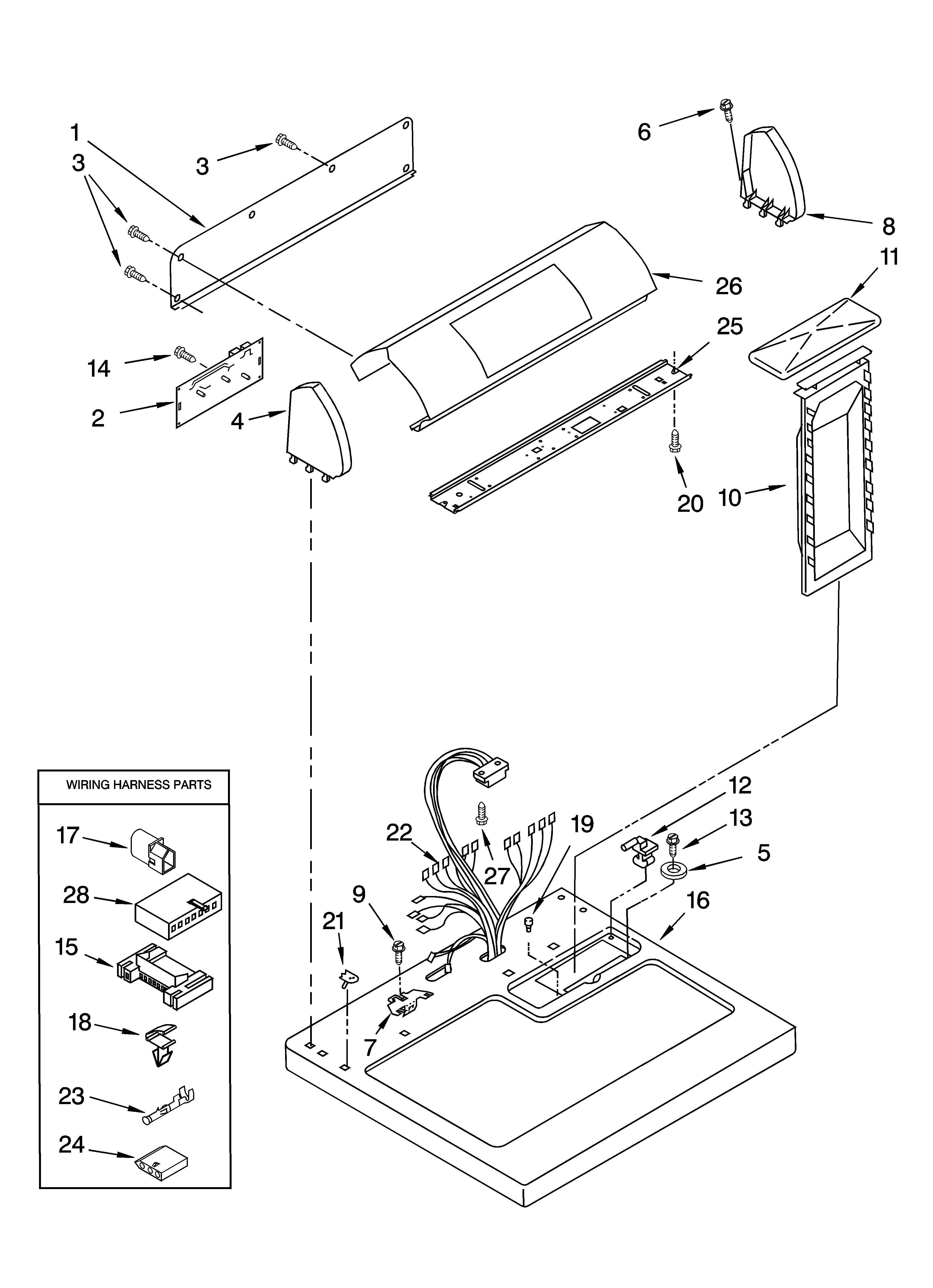 Top and console parts optional parts (not included)